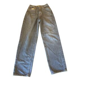 Madewell Baggy Straight Jeans Size 24 Blue Denim